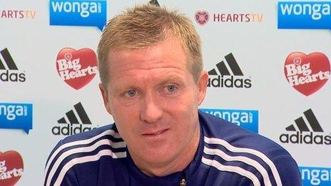 Hearts manager Gary Locke