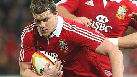 Ian Evans in action for the Lions in Australia