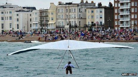 Competitor at Worthing Birdman