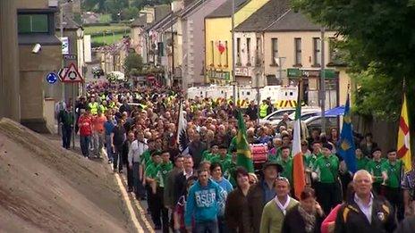 Hundred attend the republican parade in Castlederg