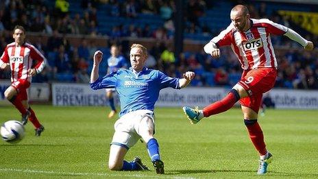 Kris Boyd has a shot for Kilmarnock against St Johnstone