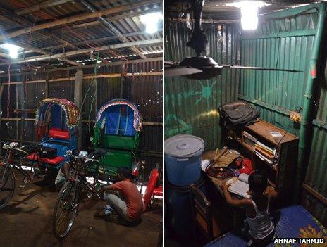 Bottle lights in Bangladesh