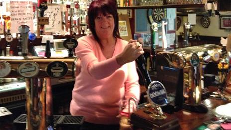 Carol Davies in the Clifton Arms