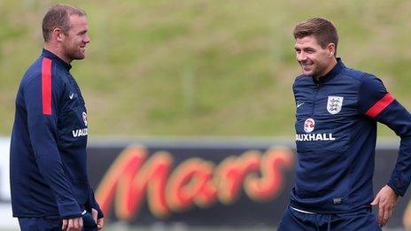 England duo Wayne Rooney (left) and Steven Gerrard