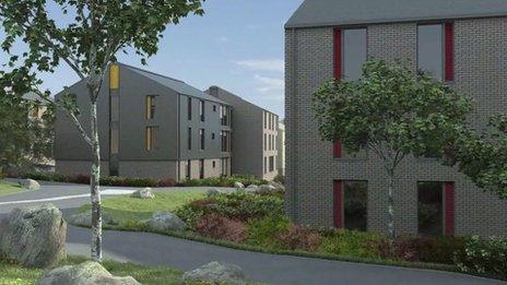 Penglais Farm student residence artist impression