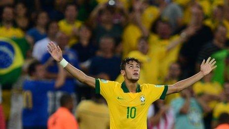 Neymar during the Confederations Cup