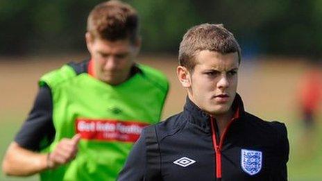 Steven Gerrard and Jack Wilshere