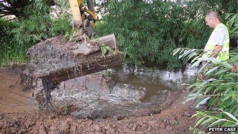 Bow Brook bank re-profiling