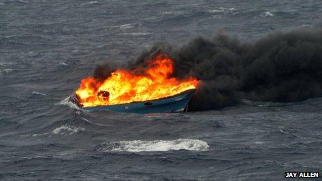 Sinking of smuggling boat