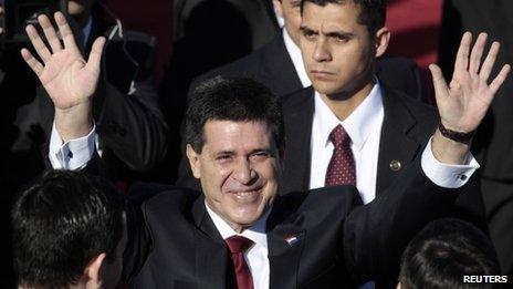 Horacio Cartes before his inauguration as president of Paraguay on 15 August 2013