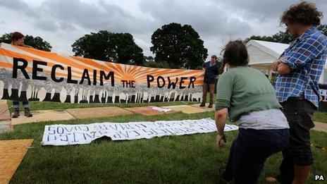 Reclaim the Power camp