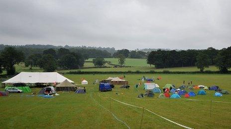 Tents at the Reclaim the Power camp