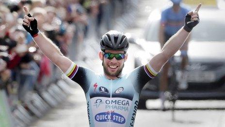 Mark Cavendish won a practice race in Glasgow earlier this year