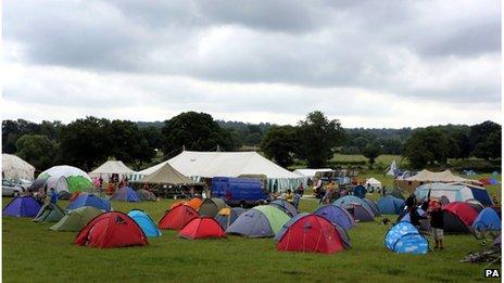 Tents at the Reclaim the Power camp