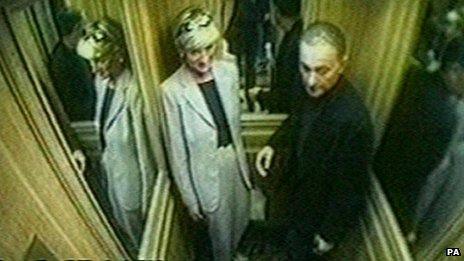 CCTV footage of Princess Diana and Dodi Al Fayed on the day before they died