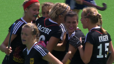 Germany's women celebrate victory over England