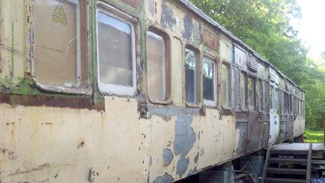 The disused rail carriage