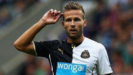 Newcastle midfielder Yohan Cabaye