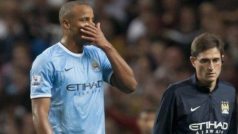 Vincent Kompany leaves the pitch