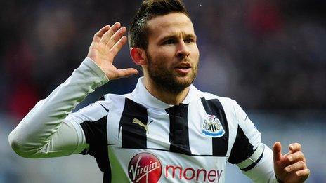 Newcastle midfielder Yohan Cabaye