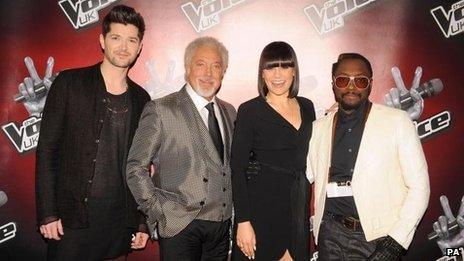 Danny O'Donoghue, Sir Tom Jones, Jessie J, will.i.am