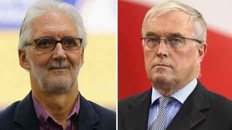 Brian Cookson (left) and Pat McQuaid