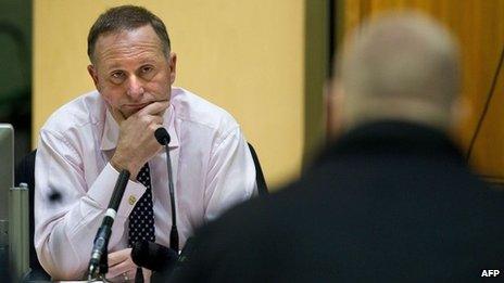 New Zealand Prime Minister John Key at Bowen House in Wellington on 3 July 2013