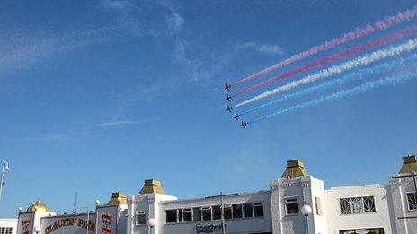 Red Arrows at Clacton Air Show