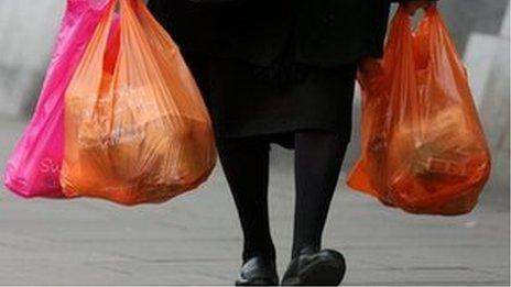 Woman with shopping bags