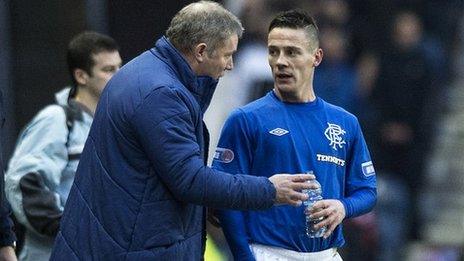 Rangers manager Ally McCoist and midfielder Ian Black