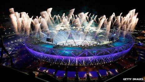 The opening ceremony of the 2012 Olympics in London