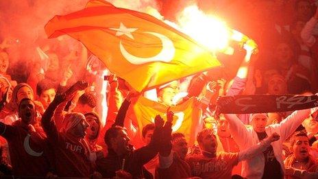 Turkey football supporters