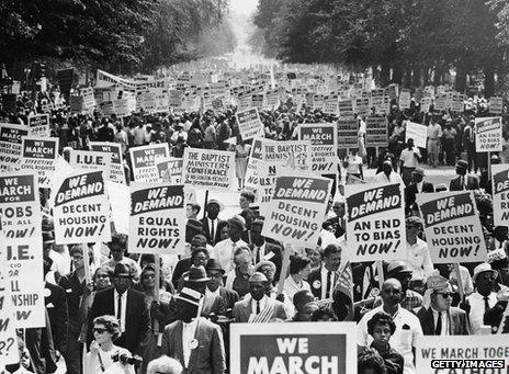 Protesters in Constitution Avenue