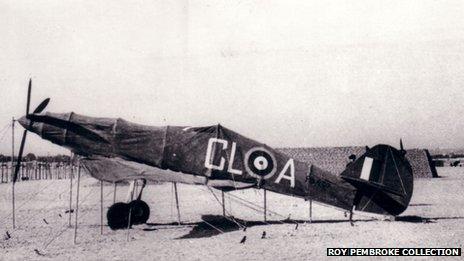 A dummy Hawker Hurricane