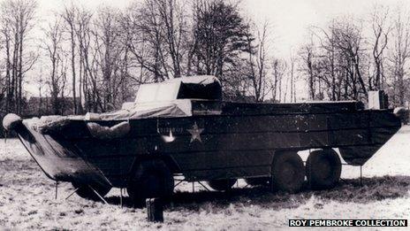 A dummy DUKW (amphibious truck)