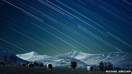 The night sky above Pen y Fan