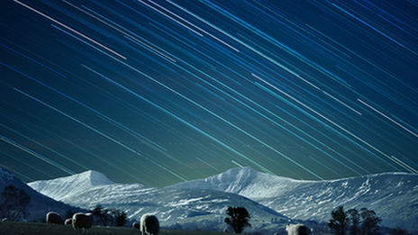 The night sky above Pen y Fan