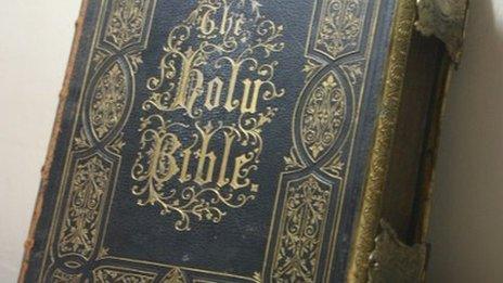 Bible that was taken from church