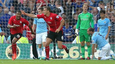 Cardiff score against Man City