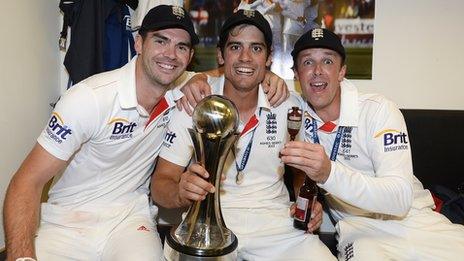 James Anderson, Alastair Cook and Graeme Swann