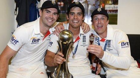 James Anderson, Alastair Cook and Graeme Swann