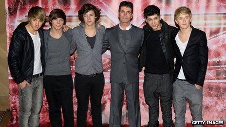 One Direction and Simon Cowell