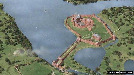 Kenilworth Castle aerial view