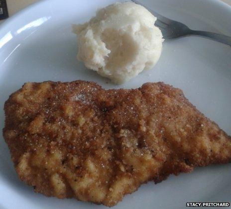 Escalope with mashed potato