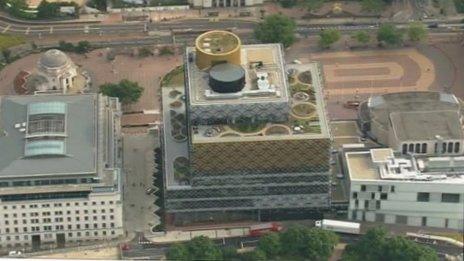 Aerial view of library