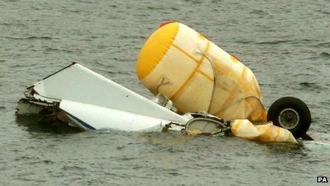 wreckage of the Super Puma L2