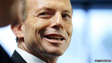 Tony Abbott speaks to the media at a press conference on 7 August 2013