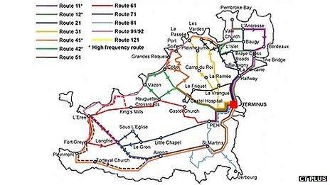 Map of proposed winter timetable