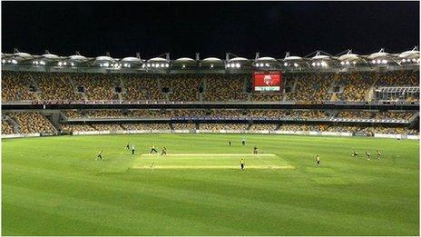 The Gabba in Brisbane, staging an floodlit game