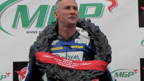 Michael Russell wins the Supertwin Race